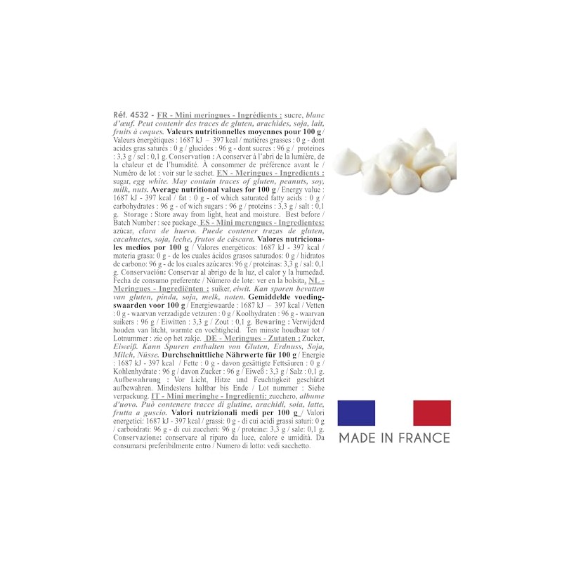 Mini White Meringues - 35 g
