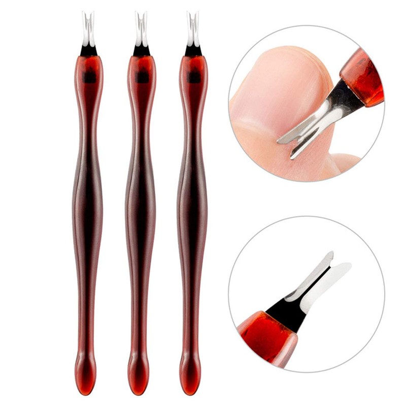 3Pcs Professional Cuticle Trimmer Cuticle Pusher Cuticle Knife Remover Dead