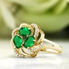 Gem Stone King 18K Yellow Gold Plated Silver Green Nano