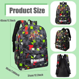 Ainvliya Boys Kids Backpack, Large Capacity robl-x kids backpack, Shoulder Bags for Travel Outdoor School Teenagers and Students(Black)