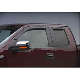 Razer Auto 4pcs Set Tape-On Smoke Tint Window Visor/Wind Deflectors for 2009-2014 Ford F150 Super Cab **Extended Cab Only**