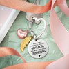 FABACH Best Friend Keyring Guardian Angel Lucky Charm with Heart