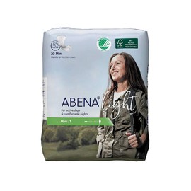 Abena Light Premium Incontinence Pads, (Sizes 0 To 4A) Size 1, 20 Count