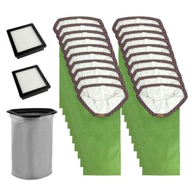 20 Pack 107313 Filter Bags Replacement For ProTeam GoFit 10, Super Coach Pro 10 Backpack Vacuum, With 1 pack 10qt Micro Cloth Filter bag 834000 and 2 pack HEPA Filter 107315