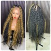 Black and Honey Blonde Two Colors Mix Boho Knotless Braided