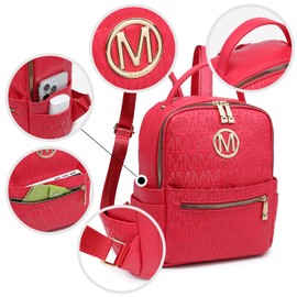 MKP Small Backpack Purse for Ladies Women Fashion Multi Pockets Daypacks with Front Zip Pocket