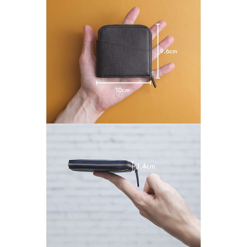 Life Pocket Smart Wallet Genuine Leather Bifold Men's Women's Mini