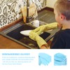Gatuida Dish Washing Gloves, Fleece-lined Long Cuff Reusable Waterproof Household