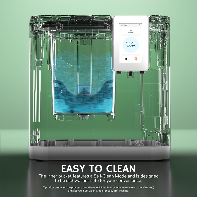 Airthereal Replacement Bucket for R800 Revive Electric Kitchen Composter, Black