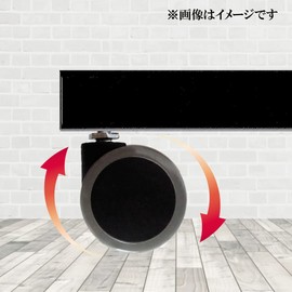 Covers Replacement Casters for Standing Desk, Office Chair, FLEXISPOT Series Dedicated Compatible Casters Set of 4 with Wrench (Black)