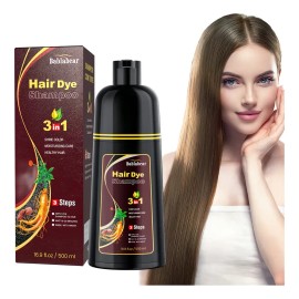 Shampoo Con Tinte Instantáneo 3 En 1 Jengibre Castaño Marrón