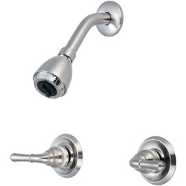 Olympia Faucets P-1232-BN Two Handle Shower Set, PVD Brushed Nickel Finish