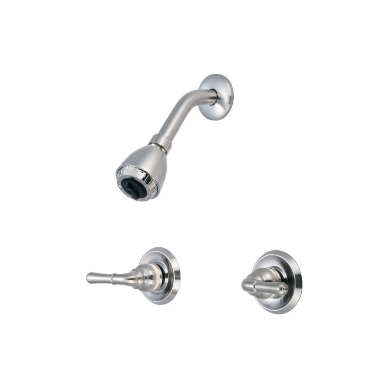 Olympia Faucets P-1232-BN Two Handle Shower Set, PVD Brushed Nickel