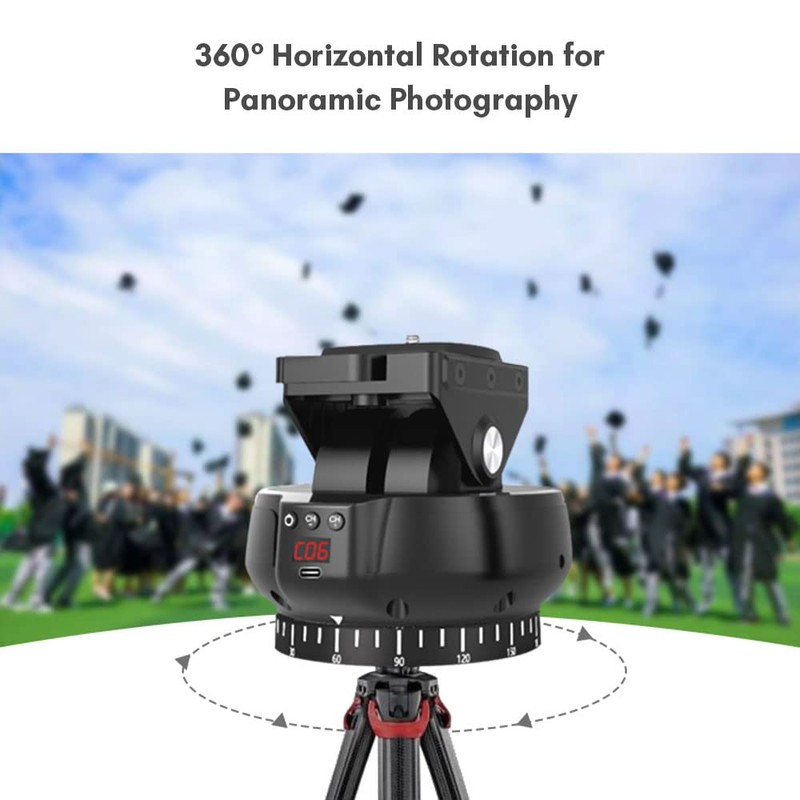 Andoer YT1200 Motorized Pan Tilt Head 2axis Panoramic Head 360
