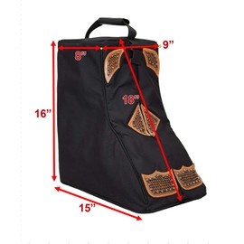 Tahoe Durango Premium Padded Waterproof Nylon Western Boot Bag – 1-Year Warranty