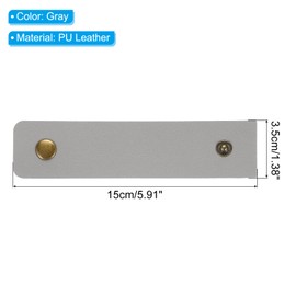 PATIKIL Napkin Rings, 6 Pcs Leather Napkin Rings Rustic Holder for Table Decor Thanksgiving Farmhouse Wedding Fall Banquets Dinner Party Ornaments Classic, Gray