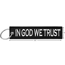 MotoLoot Militar Llavero EDC con Clavero, In God We Trust, para Servicemen, Coche, Motocicleta (Negro)