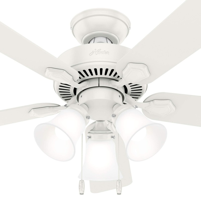 Hunter Fan 44 inch Traditional Fresh White Indoor Ceiling Fan