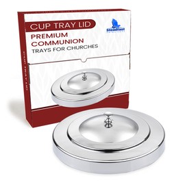 Steadfast Selections - (Cup Tray Lid) Premium Communion Trays for Churches | Communion Set | Communion Plates for Church | Communion Tray Set | Communion Supplies | Church Communion Ware Sets