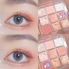 9 Colours Eyeshadow Palette with 3 Eyeshadow Brushes Matte Glitter