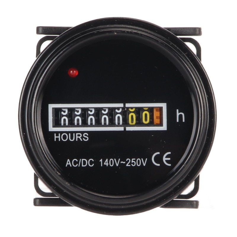 Round Hour Meter Professional High Accuracy 140‑ AC DC Mechanical