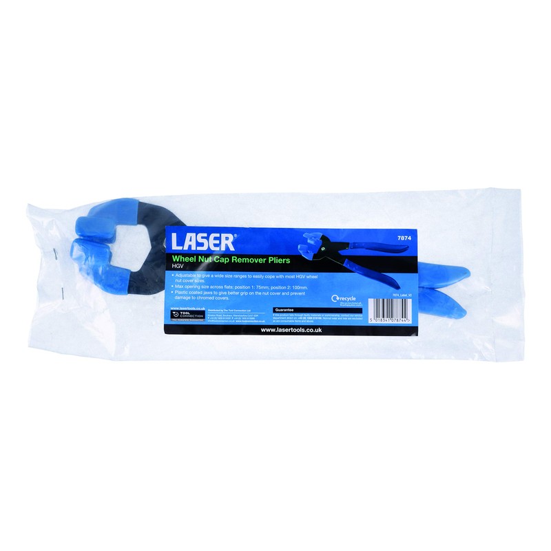 Laser 7874 HGV Wheel Nut Cap Remover Pliers