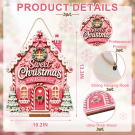 Christmas Door Hanging Sign,Wooden Christmas Door Sign,Christmas Decoration