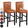 YISUN PU Bar Stool Covers Set of 2/4, Stretch Removable
