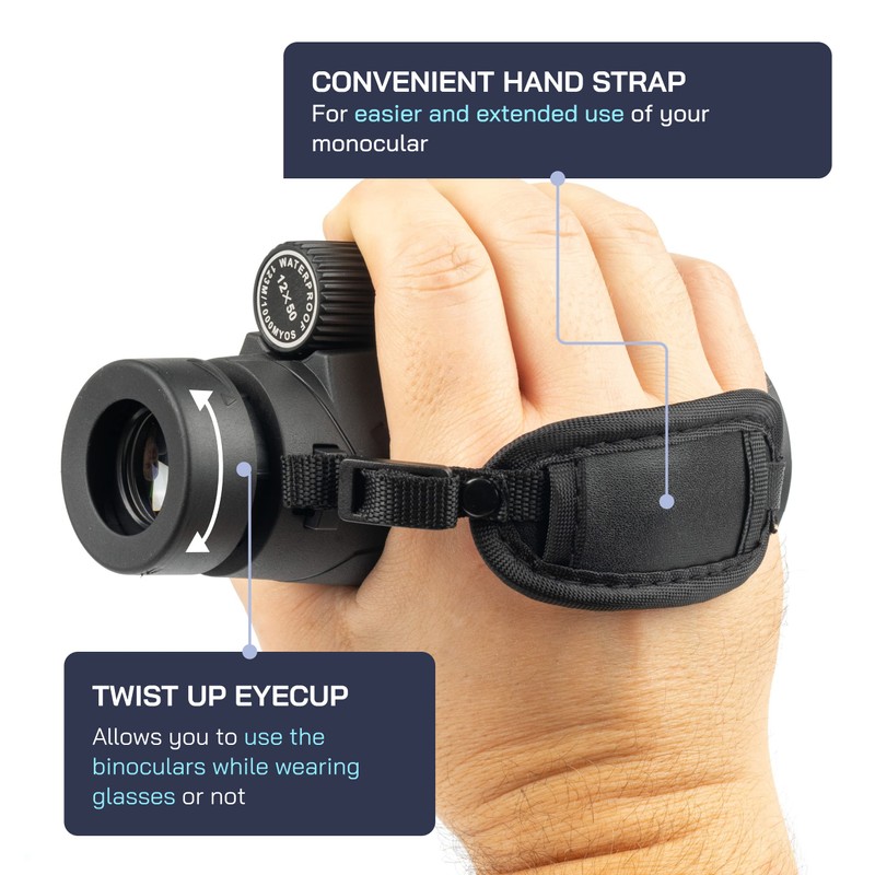 Omano Smithsonian 12x50 Monocular Telescope with Smartphone Adaptor – Monoculars