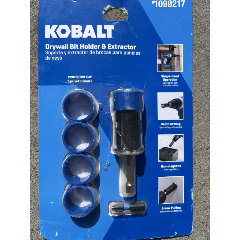 Kobalt drywall bit holder and extractor 1099217 single hand operation