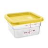 Hygiplas Square Yellow Lid to fit - Small 1.5/3.5Ltr