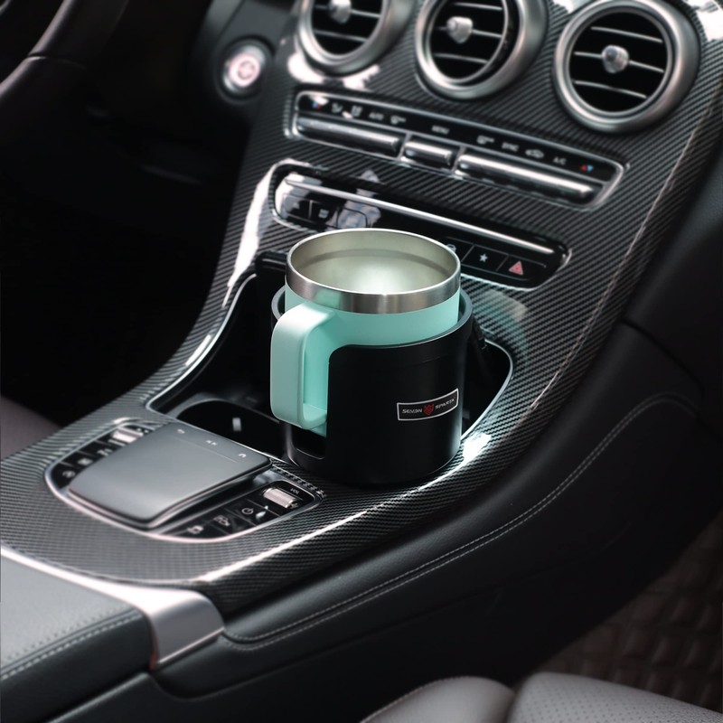 Upgraded Car Cup Holder Expander Adapter with Offset Adjustable Base,