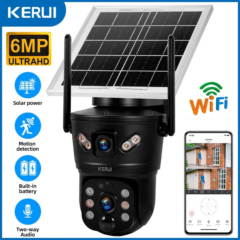 Solar Security Camera for Outdoor Monitoring – Dual-Lens 4G WiFi