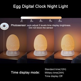 Wake Up Alarm Clock with Sunrise Simulation Light, Touch Control Bedside Lamps 8 Colors Atmosphere Lamp, White Noise Machine with 20 Soothing Sounds &10/30/60 Minutes Timer & Bluetooth Speaker