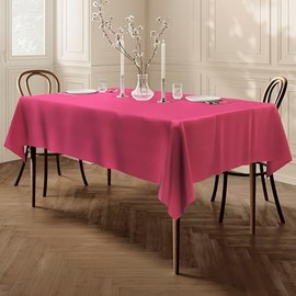 Rectangular Tablecloth Fabric Table Cover 100cm x 140cm 39"x55" Fuchsia Pink