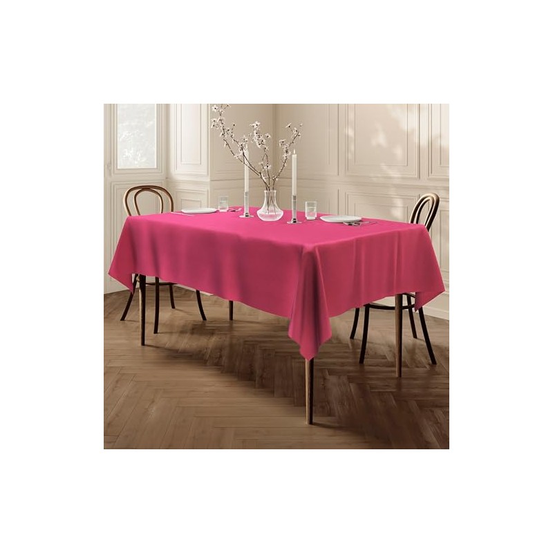 Rectangular Tablecloth Fabric Table Cover 100cm x 140cm 39"x55" Fuchsia