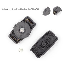 Inline Rotary Cord Switch Replacement Gear Light Switch for 18/2 SPT-2 Lamp Cord Thumbwheel Actuator On/Off Control for Table or Floor Lamps