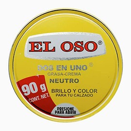 Two in One Shoe Cream and Polish 3.17oz Neutral color El Oso.