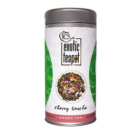 The Exotic Teapot – Supreme Cherry Sencha, 125g Tin, Sakura Loose Green Tea with Rose Blossoms