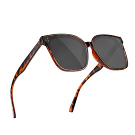 UwqMaz Women's Square Sunglasses Polarized, UV400 Metal Frame – Lightweight Oversized for Driving & Outdoor