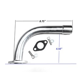 ARSPORT Exhaust Pipe with 1 inch SS female thread for: Predator 301cc, Predator 420cc, GX 240, GX 270, GX 390