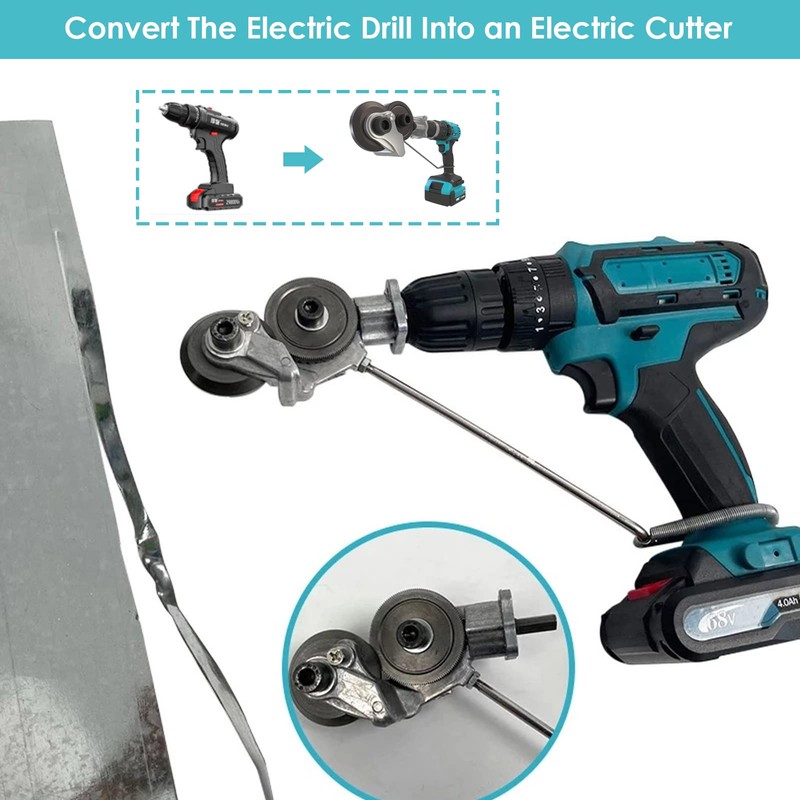 Electric Drill Plate Cutter, Electric Sheet Metal Drill Shear Attachment