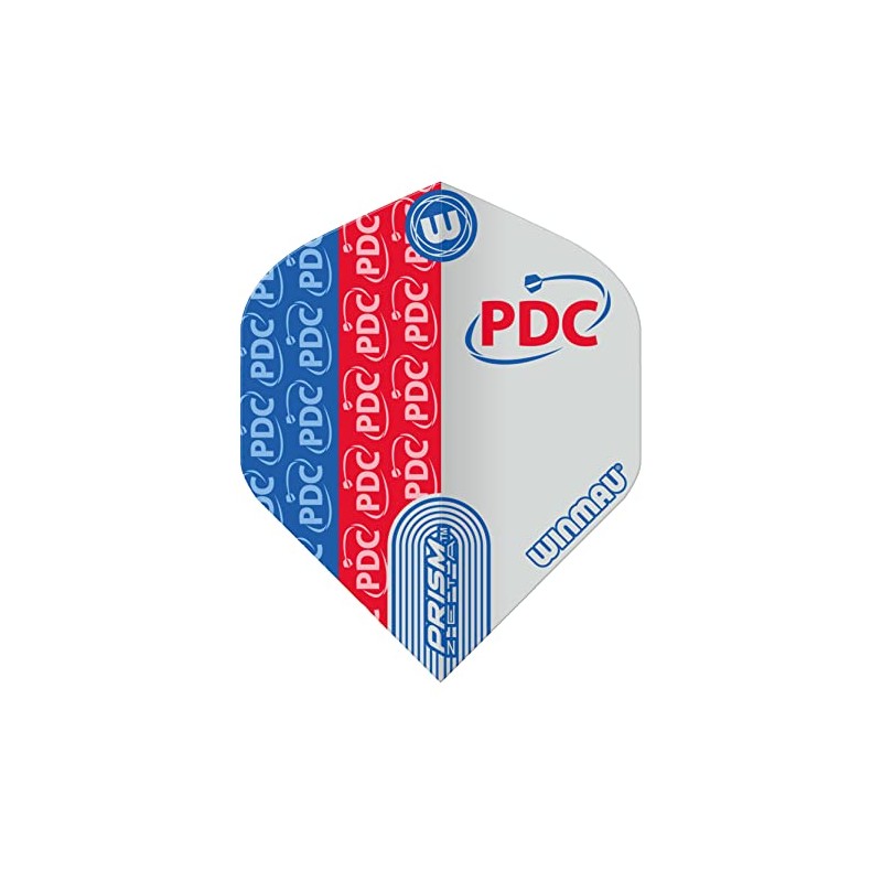 WINMAU Prism Zeta PDC Red, Blue and White Dart Flights