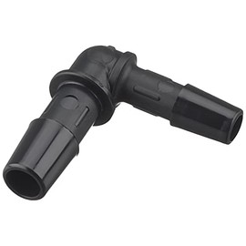 Kijima 105-16007 Motorcycle Parts L-Type Hose Conversion Connector 0.24 inch (6/7 mm) to 0.31 inch (8 mm) Hose Inner Diameter 0.24 - 0.31 inch (6 - 7 mm) Conversion, Black