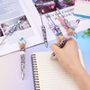 Beadthoven 12pcs Plastic Beadable Pens Set Beaded Ballpoint Pens Leopard