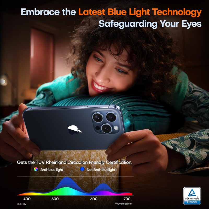 TOCOL TOCOL for iPhone 15 Pro Screen Protector, [9H Hardness]