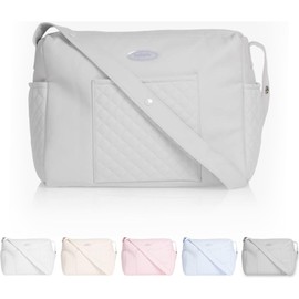 BABIDU Unisex Bolso Maternidad Acolchado, Ideal para Hospital Y Carro de Bebé, Diseño Práctico Y Elegante, Bolsa Maternal Bag for Mums, Grey, gray