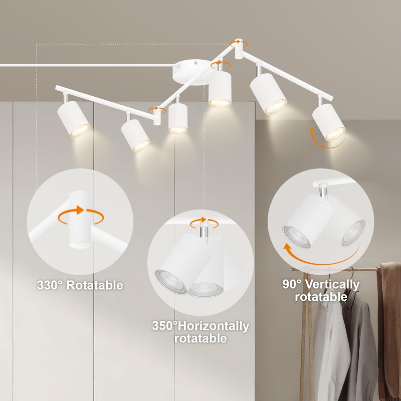 Plug in Track Lighting LED, Track Lighting Fixtures Ceiling, White