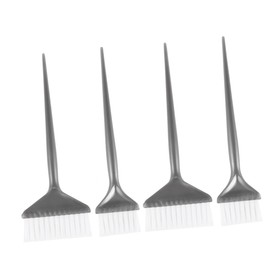 WOONEKY Silver Professional Hair Dyeing Comb Set 4PCS Wide Soft Brush Applicator for Hair Coloring 5cm and 7cm Sizes for Stylists and Home Use