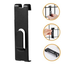 STOBAZA 10pcs Utility Hook Grid Wall Hangers Sturdy Metal Display Hooks for Pictures Art and Decor Easy Install for Grid Panels Reliable Hanging